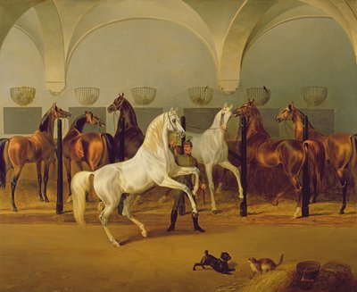 The Stables at Babolna by Otto Stotz